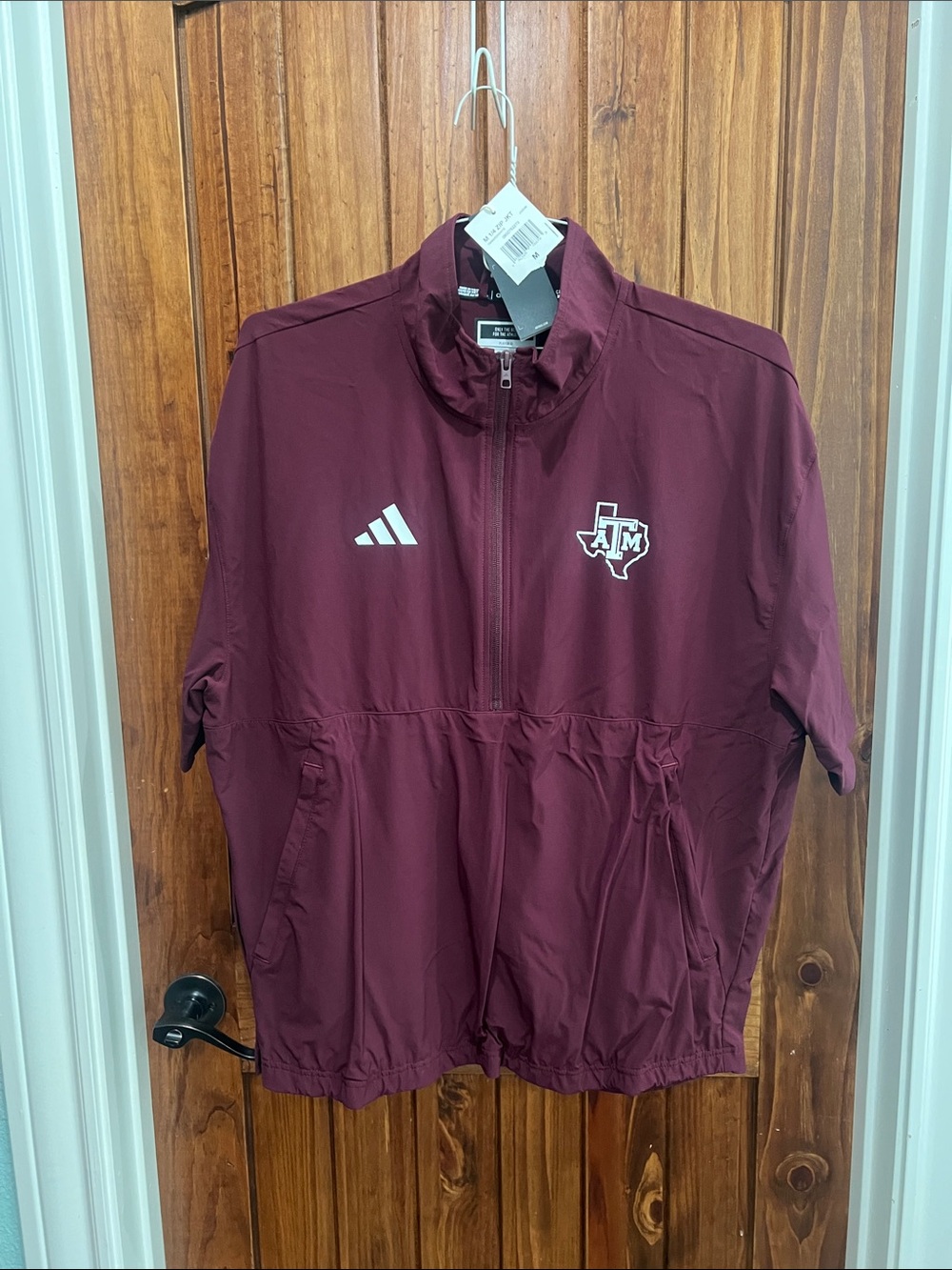 adidas Maroon Texas A&M Quarter-Zip Pullover